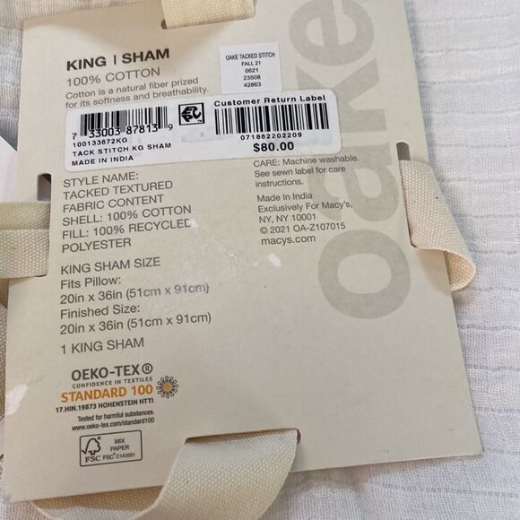 OAKE
Textured Tacked Textured King Sham - Picture 4 of 4